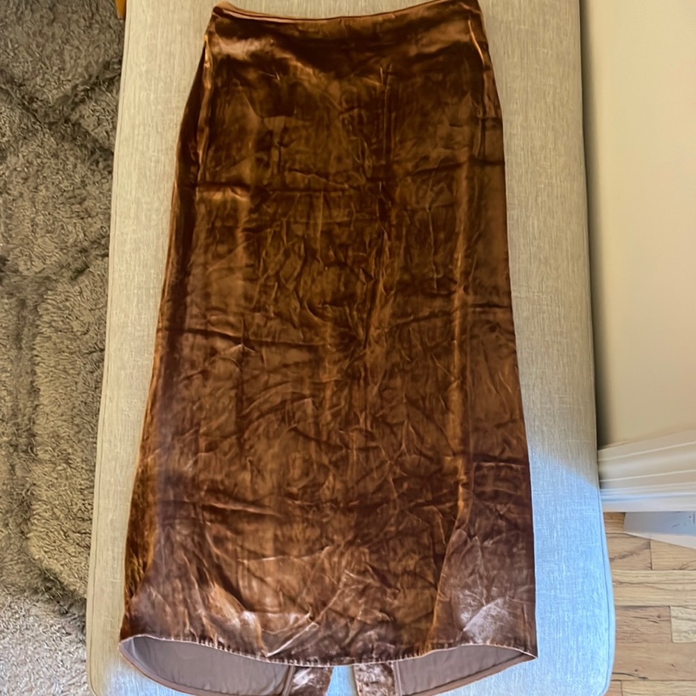 Vince crushed velvet skirt